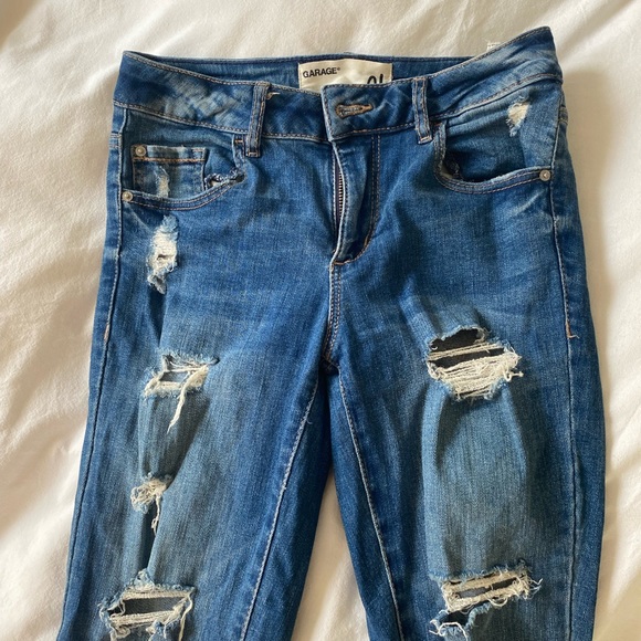 Full length distressed/ripped Garage skinny jeans - Picture 2 of 3